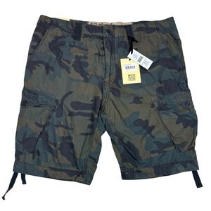 Jetlag Mens Camo Cargo Shorts Green Woodland Camouflage US-310-SK Size 38 NWT